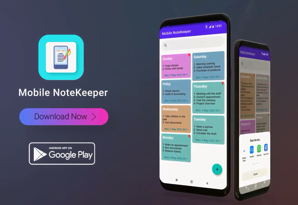 Mobile NoteKeeper App